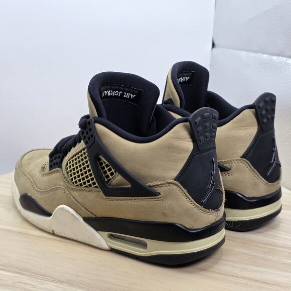 Air Jordan 4 Retro Mushroom W Mocha Brown Tan Black Rare Women’s Size 6 / 4.5Y - Picture 7 of 9